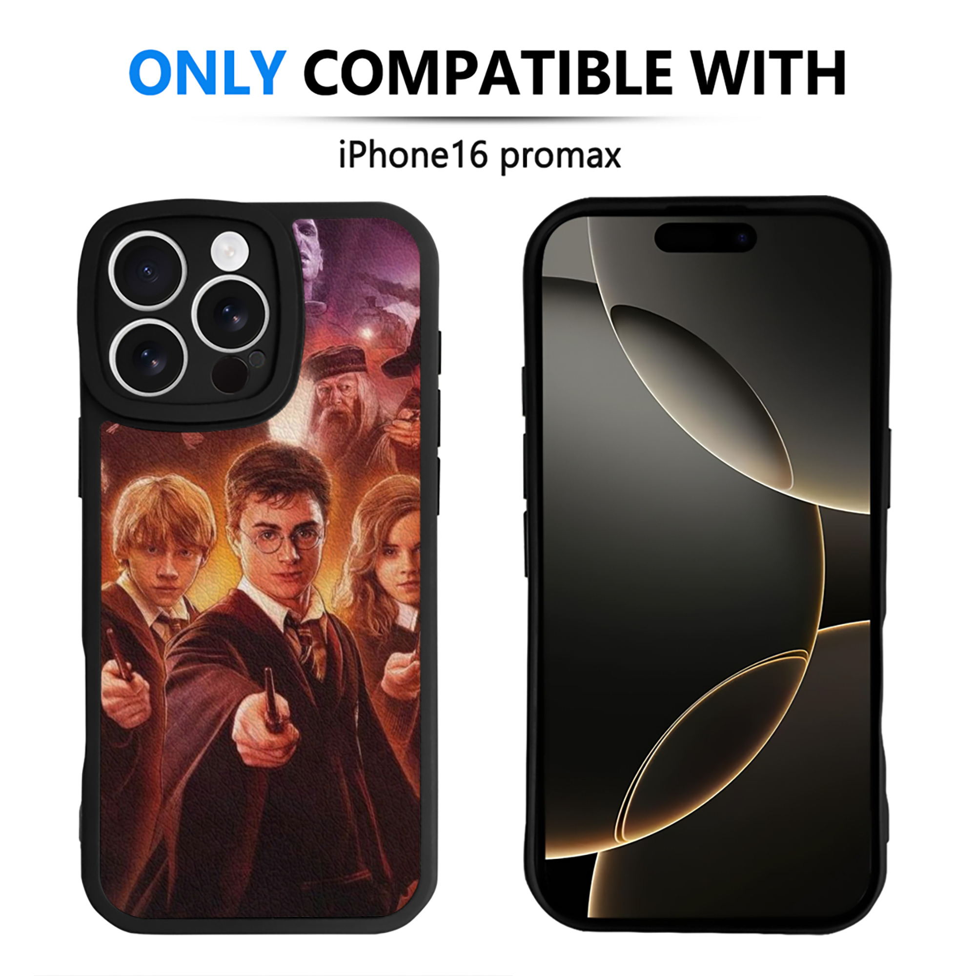 （画像用） Harry Potter ハリー・ポッターシリーズ 【iPhone 16シリーズ対応】シリコンスマホケース（レザー調） 材質：シリコン